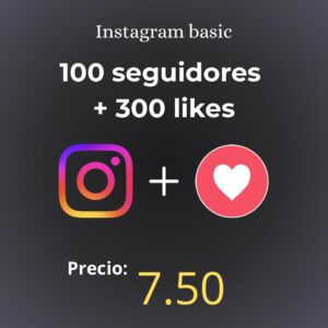 🚀Instagram Basic: 100 seguidores + 300 likes